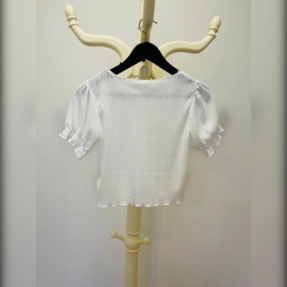 White Top with Ruffles - Picture 5 of 5
